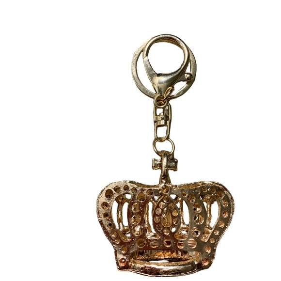 Gold and Purple Crown Fashion Inspired Key Holder Bag Charm Accessory - Picture 3 of 3